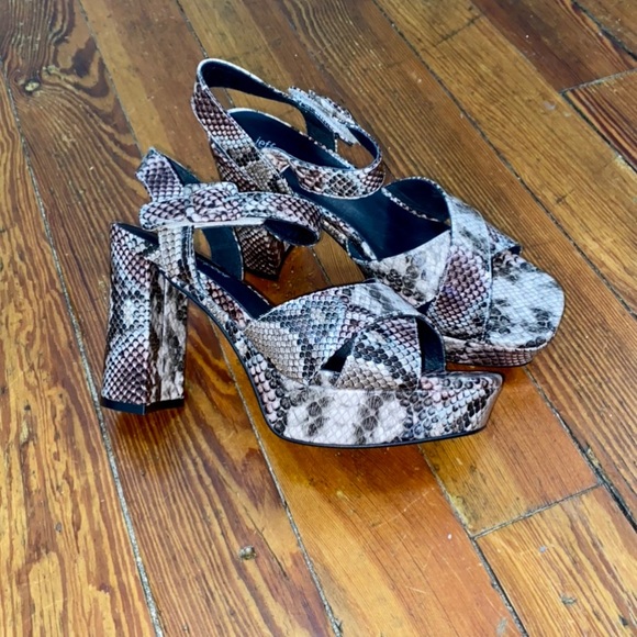 Jeffrey Campbell Amma Chunky Platform Sandal Heels - Picture 6 of 10